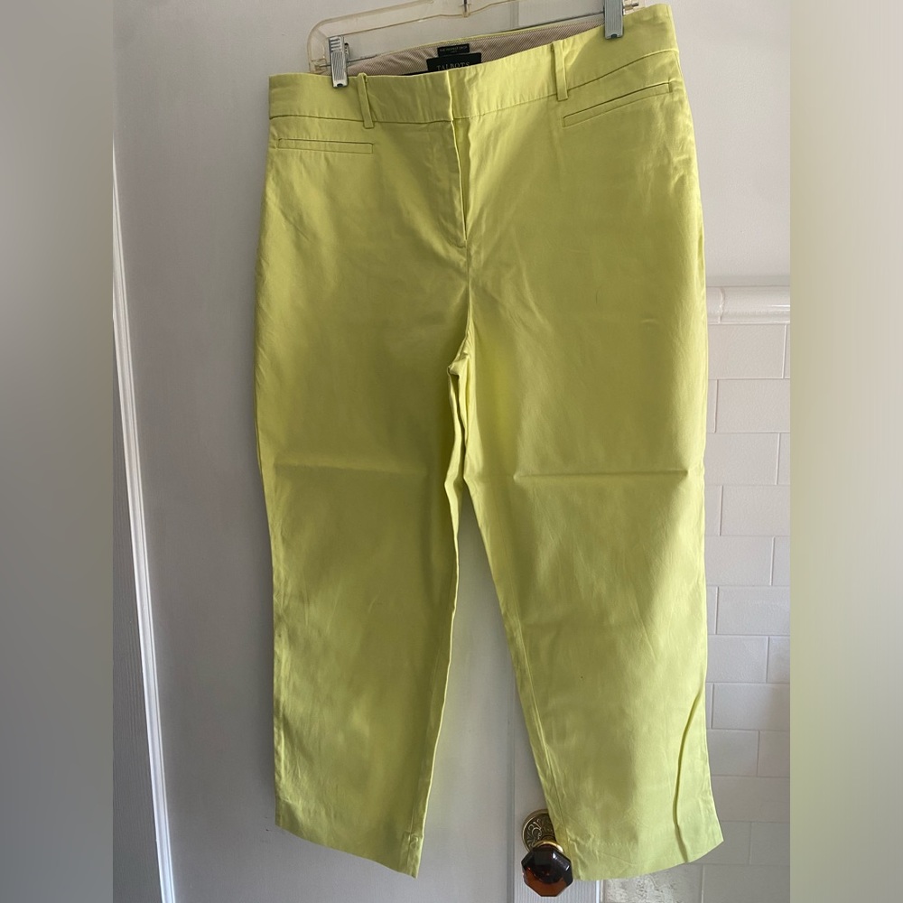 TALBOTS Perfect Crop Pant, Curvy Fit Size 12 Citrus - Picture 6 of 7